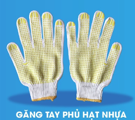 Găng tay phủ hạt nhựa - Vật Tư Phòng Sạch NBN Bắc Ninh - Công Ty TNHH Vật Tư Công Nghiệp NBN Bắc Ninh
